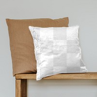 Cushion cover mockup png, transparent fabric