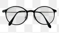 Modern black eyeglasses design element