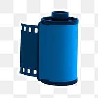 Photo film in a blue cartridge design element