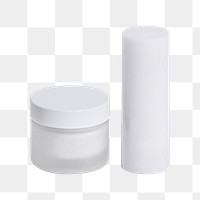 Set of white skin care package design element