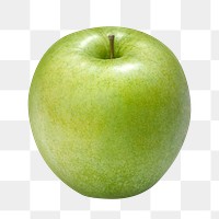 Green apple png fruit sticker, granny smith on transparent background