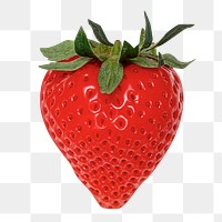 Strawberry png sticker, red citrus fruit on transparent background