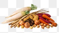 Root vegetables png clipart, organic, healthy food 