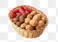 Potato basket png clipart, vegetable, healthy food 