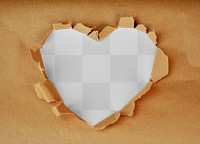 Heart png frame clipart, paper design on transparent background