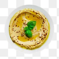 Png hummus sticker, food photography, transparent background