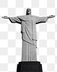 Christ the Redeemer png, Jesus Christ statue in Rio de Janeiro, transparent background