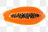 Papaya png sticker, tropical fruit on transparent background