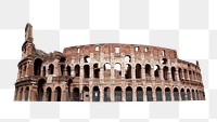 Colosseum png clipart, ancient Roman architecture, transparent background