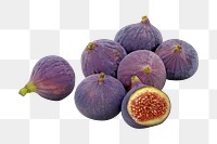 Fresh fig png clipart, purple fruit on transparent background