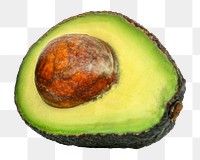 Fresh avocado png clipart, healthy fruit on transparent background