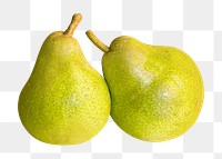 Pear fruit png clipart, organic food on transparent background