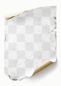 PNG note paper texture mockup, transparent background