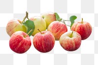Apple bunch png clipart, organic fruit on transparent background