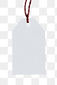 Clothing tag png, blank realistic design