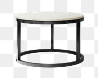 Marble table png sticker, isolated object in transparent background