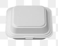 Takeout white png container on transparent background