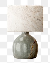 Aesthetic marble png lamp on transparent background