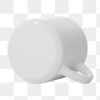 White png ceramic coffee cup on transparent background