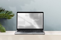 Laptop screen png mockup, transparent digital device, aesthetic workspace