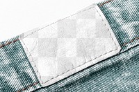 Jeans label png mockup transparent