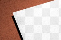 Blank paper png for letterhead, on brown background