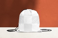 Drawstring bag png mockup