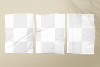 Poster png mockup, transparent paper