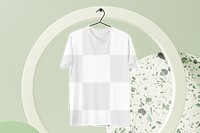 T-shirt png mockup, hanging tee transparent design