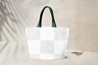 Tote bag png mockup reusable eco-friendly shopping bag