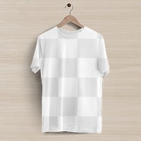 T-shirt png mockup, hanging tee transparent design