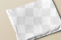 Mailer bag png mockup transparent, shipping product packaging design