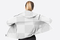 Png hoodie mockup transparent rear view