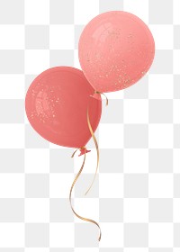 Balloons png sticker, 3d celebration graphic, transparent background