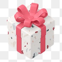 Gift box png sticker, 3d birthday graphic on transparent background