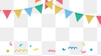 Party flags clipart png, 3d graphic, transparent background