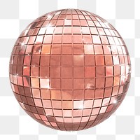 Aesthetic disco png ball, 3D festive decoration illustration on transparent background