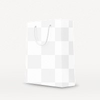 Shopping bag mockup png transparent, 3D object illustration