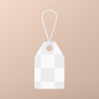 3D tag png mockup transparent, product label illustration