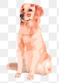 Dog kisses png sticker, transparent background