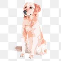 Golden Retriever dog png sticker, transparent background