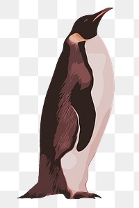 King penguin png sticker, transparent background