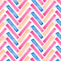 Png chevron seamless pattern, watercolor design, transparent background