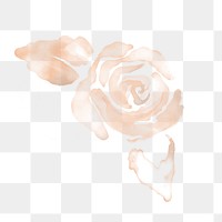 Rose png sticker, floral watercolor design, transparent background