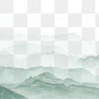 Png aesthetic landscape background, gradient transparent design