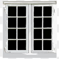 Double casement window png clipart, architecture illustration