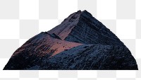 Dark mountain png sticker, nature design, transparent background