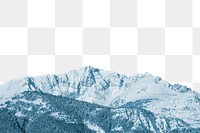 Mountain range png sticker, nature design, transparent background