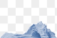 Ice mountain png sticker, nature design, transparent background