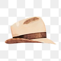 Fedora hat png illustration on transparent background